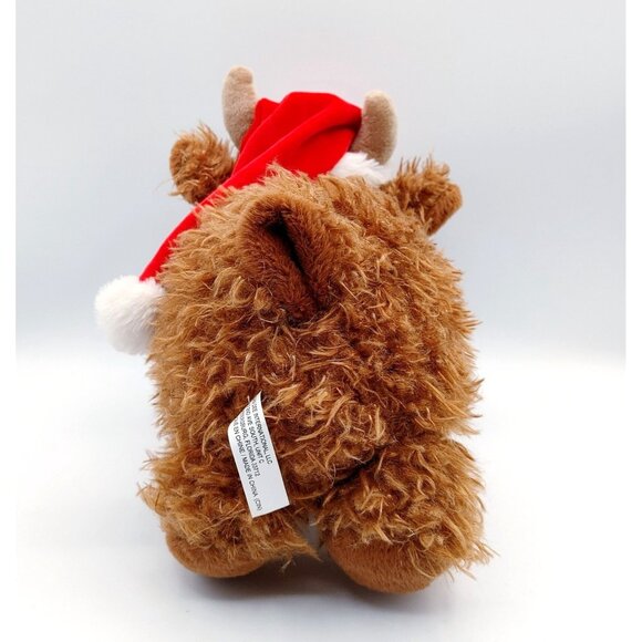 Dan Dee Highland Cow Soft w/Santa Hat Plush Toys Doll 11" - Picture 4 of 5